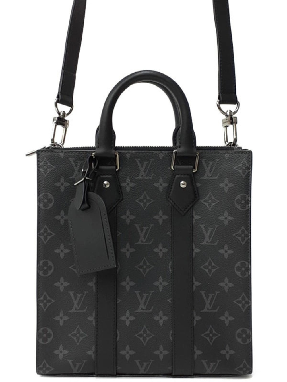 Louis Vuitton Monogram Eclipse Black Sac Plat Cross Bag